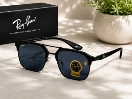 Code: 104 - Premium Polarized Ringmaster Ray-Ban Sunglass -Black