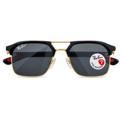 Code: 104 - Premium Polarized Ringmaster Ray-Ban Sunglass- Golden black